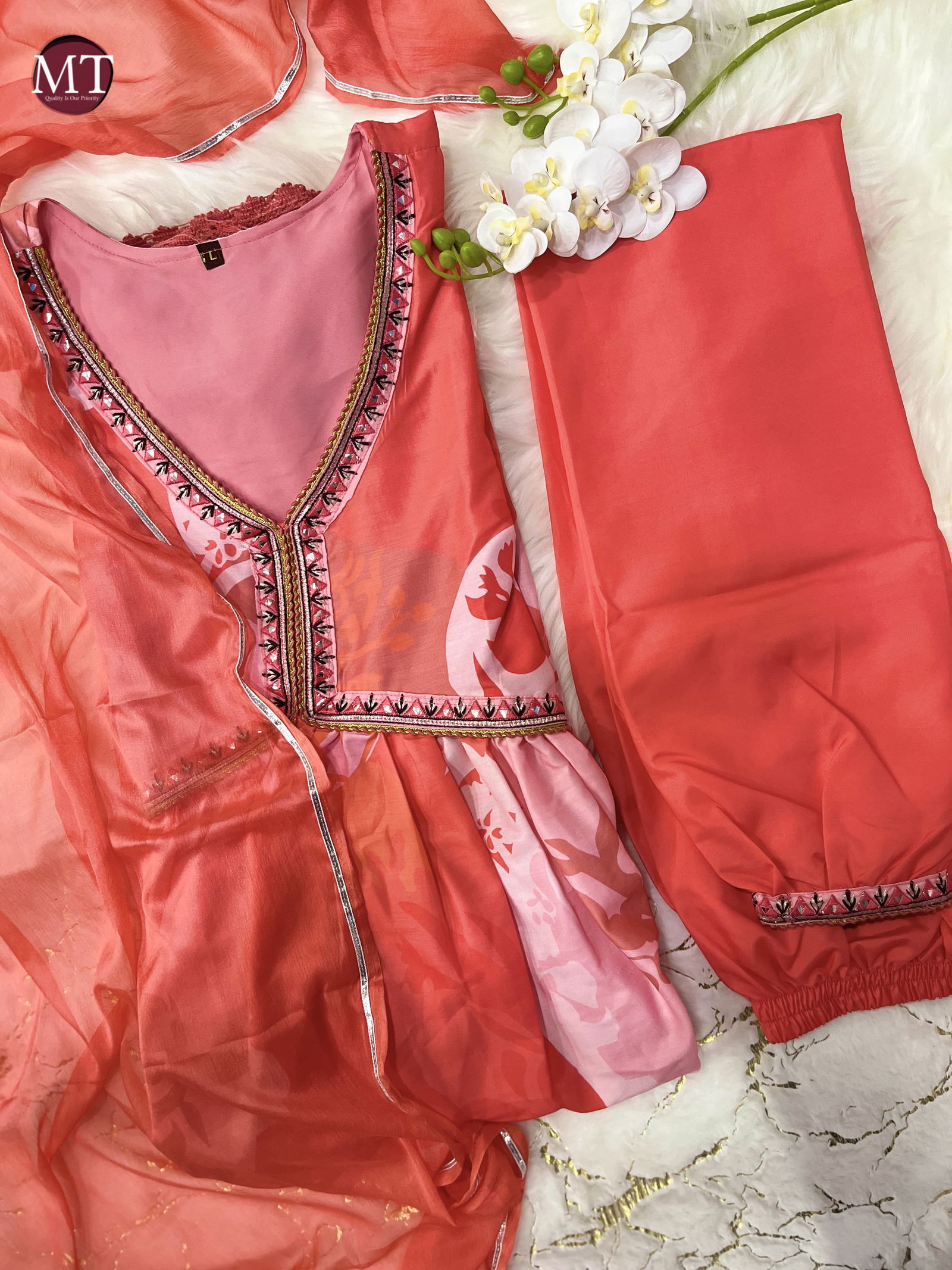 Akshar Alia Cut Designer Kurti With Bottom Catalog